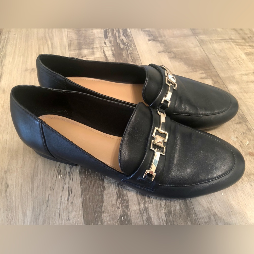 Marc Fisher Ebera Black Buckle Loafers Size 9M